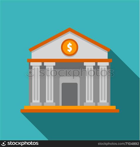 Money bank icon. Flat illustration of money bank vector icon for web design. Money bank icon, flat style