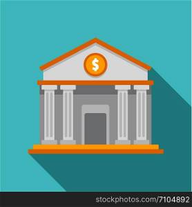 Money bank icon. Flat illustration of money bank vector icon for web design. Money bank icon, flat style