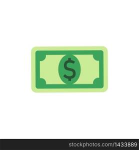Money, banknote or dollar bill icon flat on isolated white background. EPS 10 vector.. Money, banknote or dollar bill icon flat on isolated white background. EPS 10 vector