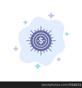 Money, Budget, Cash, Finance, Flow, Spend, Ways Blue Icon on Abstract Cloud Background
