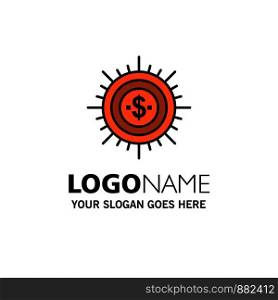 Money, Budget, Cash, Finance, Flow, Spend, Ways Business Logo Template. Flat Color