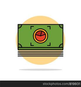 Money, Bundle, Cash, Dollar Abstract Circle Background Flat color Icon