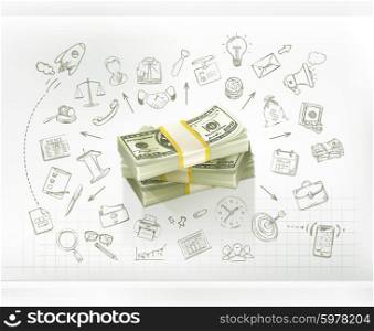 Money, business infographics vector