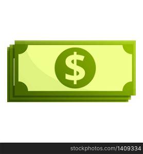 Money cash icon. Cartoon of money cash vector icon for web design isolated on white background. Money cash icon, cartoon style