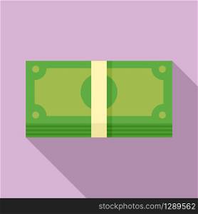 Money cash icon. Flat illustration of money cash vector icon for web design. Money cash icon, flat style