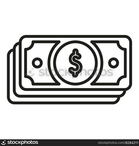 Money cash icon outline vector. Finance economy. Coin capital. Money cash icon outline vector. Finance economy