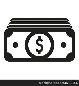 Money cash icon simple vector. Bank finance. Coin budget. Money cash icon simple vector. Bank finance