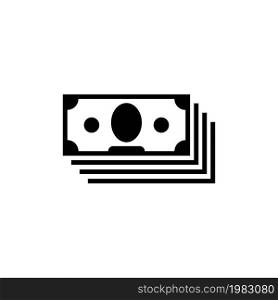 Money Cash, Stacked Banknote, Currency, Finance. Flat Vector Icon illustration. Simple black symbol on white background. Money Cash, Stacked Banknote sign design template for web and mobile UI element. Money Cash, Stacked Banknote, Currency, Finance. Flat Vector Icon illustration. Simple black symbol on white background. Money Cash, Stacked Banknote sign design template for web and mobile UI element.