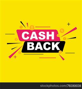 Money cashback poster with gold dollar coins. Vector illustration EPS10. Money cashback poster with gold dollar coins. Vector illustration