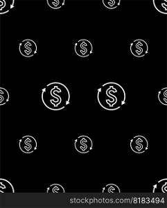 Money Change Icon Seamless Pattern, Currency Change Icon Vector Art Illustration