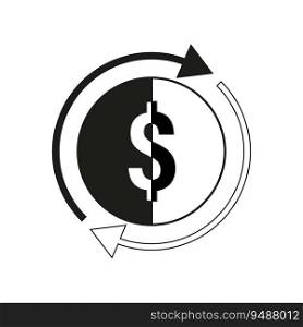 Money change icon. Vector illustration. EPS 10. stock image.. Money change icon. Vector illustration. EPS 10.