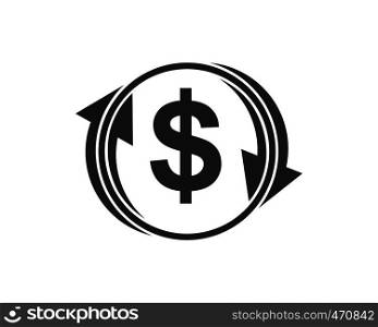 money changer logo icon vector design