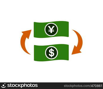 money changer logo icon vector design