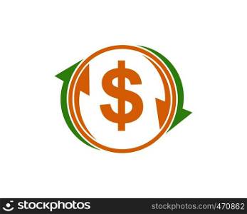 money changer logo icon vector design