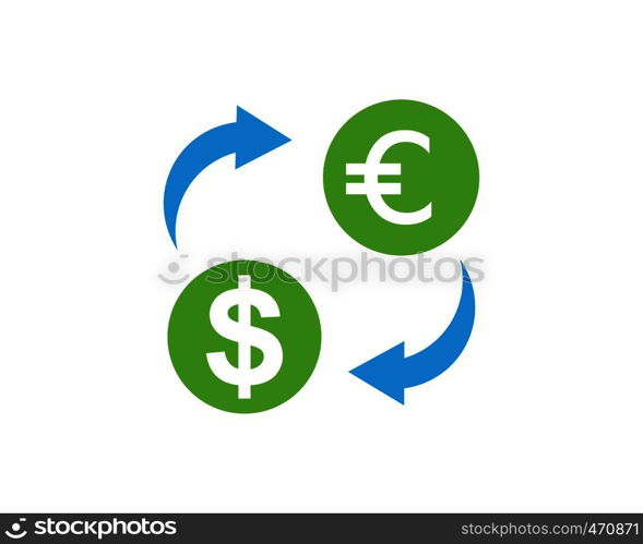 money changer logo icon vector design