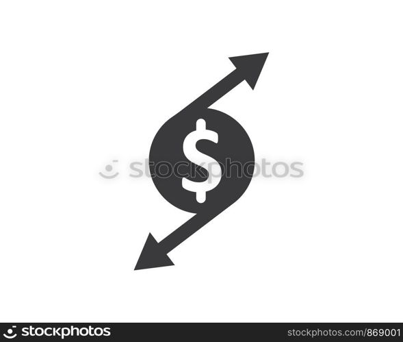 money changer logo icon vector illustration design