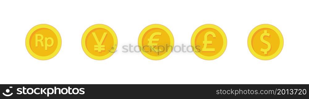 money coin flat illustration