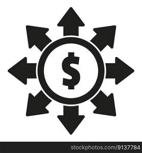 Money coin icon simple vector. Business finance. Security injury. Money coin icon simple vector. Business finance
