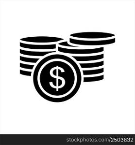 money - coin icon vector design template simple and clean