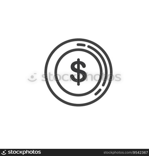 money coin icon vector element design template web 