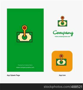 Money Company Logo App Icon and Splash Page Design. Creative Business App Design Elements
