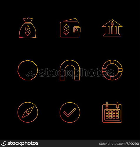 money, compass , wallet, bank , shapes , electronic , time , ecology , icon, vector, design, flat, collection, style, creative, icons , traingle , square , hexagon , pentagon , battery , electricity ,