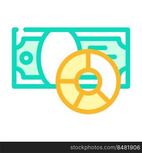 money control color icon vector. money control sign. isolated symbol illustration. money control color icon vector illustration