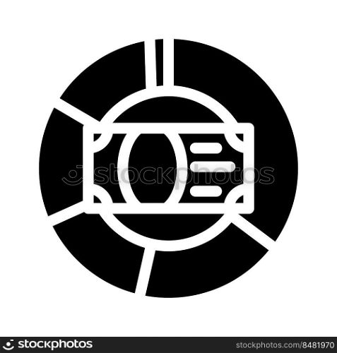 money control glyph icon vector. money control sign. isolated symbol illustration. money control glyph icon vector illustration