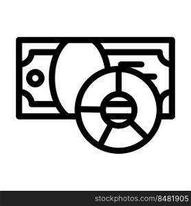 money control line icon vector. money control sign. isolated contour symbol black illustration. money control line icon vector illustration