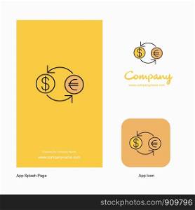 Money converstion Company Logo App Icon and Splash Page Design. Creative Business App Design Elements