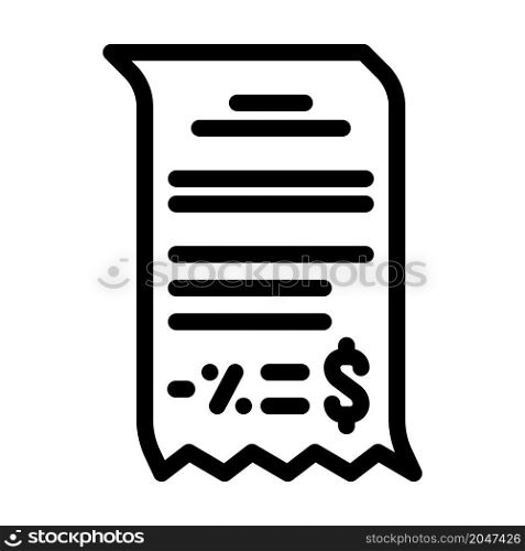 money discount line icon vector. money discount sign. isolated contour symbol black illustration. money discount line icon vector illustration