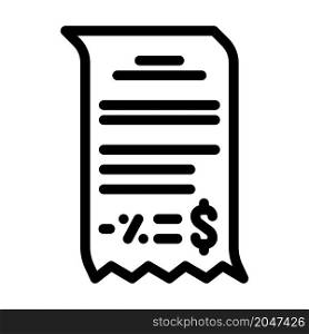 money discount line icon vector. money discount sign. isolated contour symbol black illustration. money discount line icon vector illustration