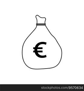 Money euro bag symbol. Vector illustration. EPS 10. Stock image.. Money euro bag symbol. Vector illustration. EPS 10.