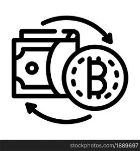 money exchange cryptocurrency globalization line icon vector. money exchange cryptocurrency globalization sign. isolated contour symbol black illustration. money exchange cryptocurrency globalization line icon vector illustration