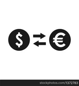 money exchange icon, euro icon exchange to dollar icon