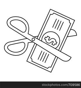 Money for tax icon. Outline illustration of money for tax vector icon for web. Money for tax icon, outline style
