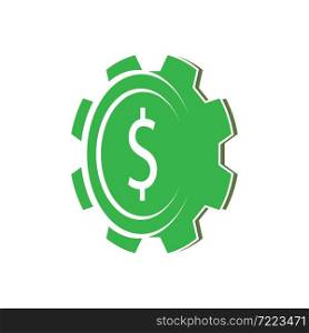 Money gear logo template vector icon design