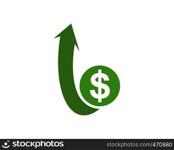 money growth logo icon vector template