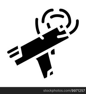 money gun machine glyph icon vector. money gun machine sign. isolated contour symbol black illustration. money gun machine glyph icon vector illustration