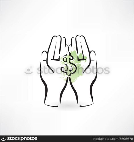 money hand icon