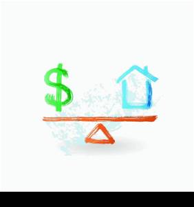 money house balance grunge icon