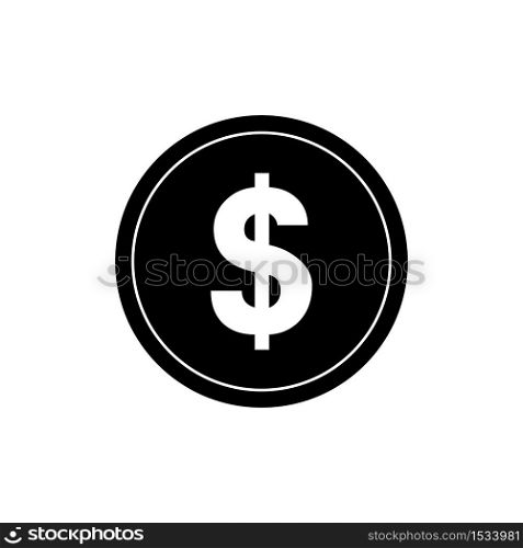Money icon. Dollar icon isolated on white background. Vector illustration
