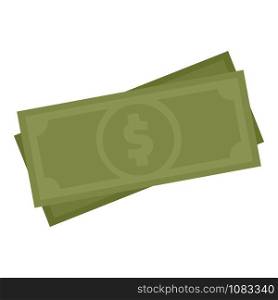 Money icon. Flat illustration of money vector icon for web design. Money icon, flat style