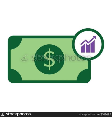 money icon growth chart