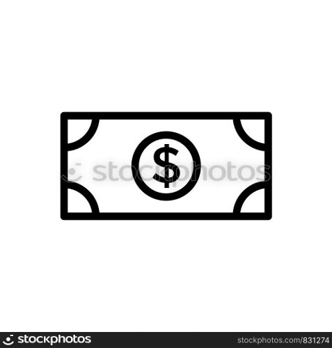 Money Icon in trendy flat style isolated on white background.