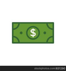 Money Icon in trendy flat style isolated on white background.