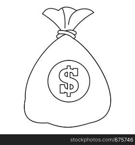 Money icon. Outline illustration of money vector icon for web. Money icon, outline style.