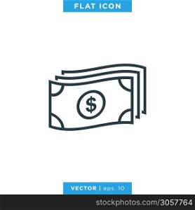 Money Icon Vector Logo Design Template.