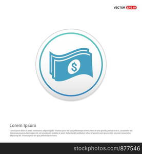 Money Icon - white circle button