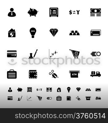 Money icons on white background, stock vector